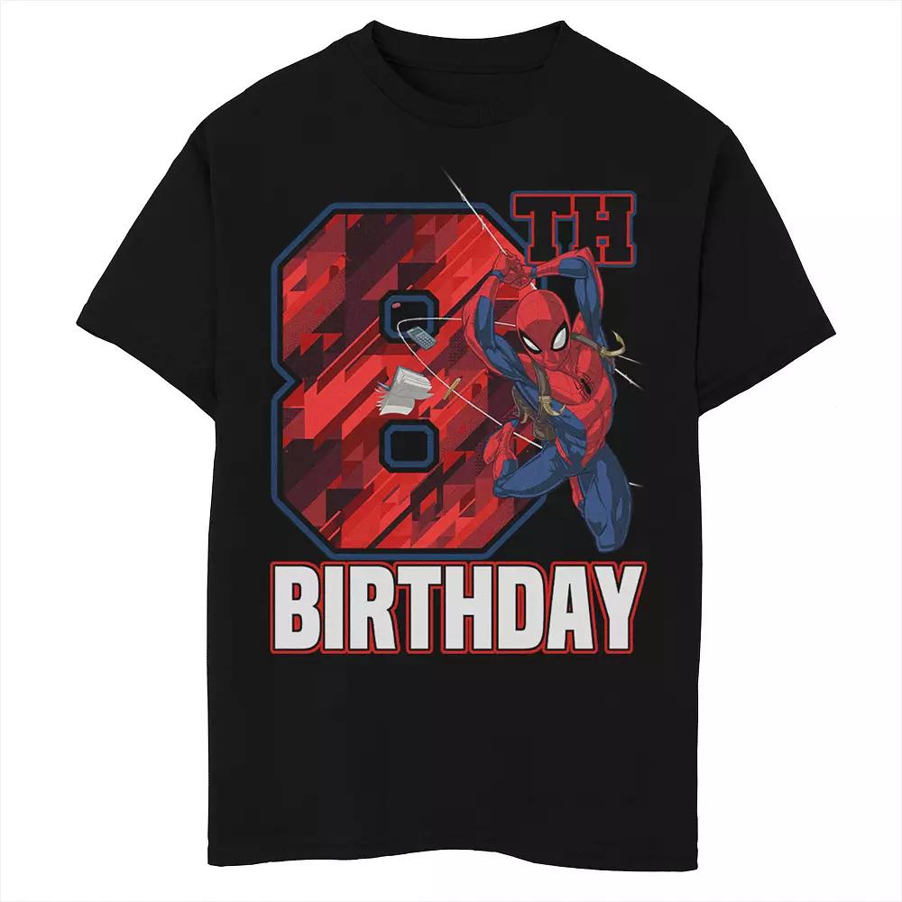 Boys 8-20 Marvel Spider-Man Web Swing 2nd Birthday Graphic Tee, Boy's, Size: Small, Black Product Image
