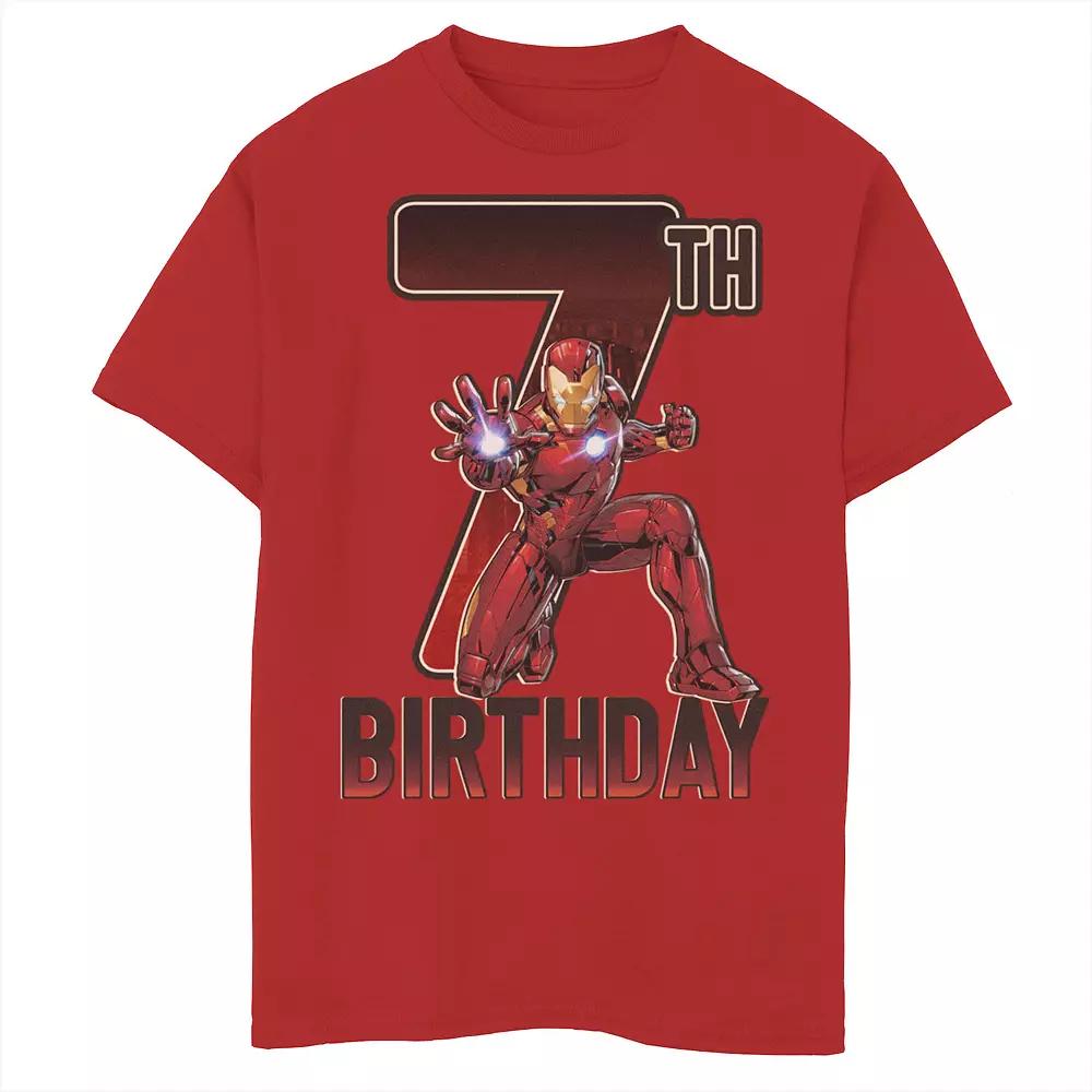 Boys 8-20 Marvel Iron Man 7th Birthday Action Pose Graphic Tee, Boy's,  Product Image