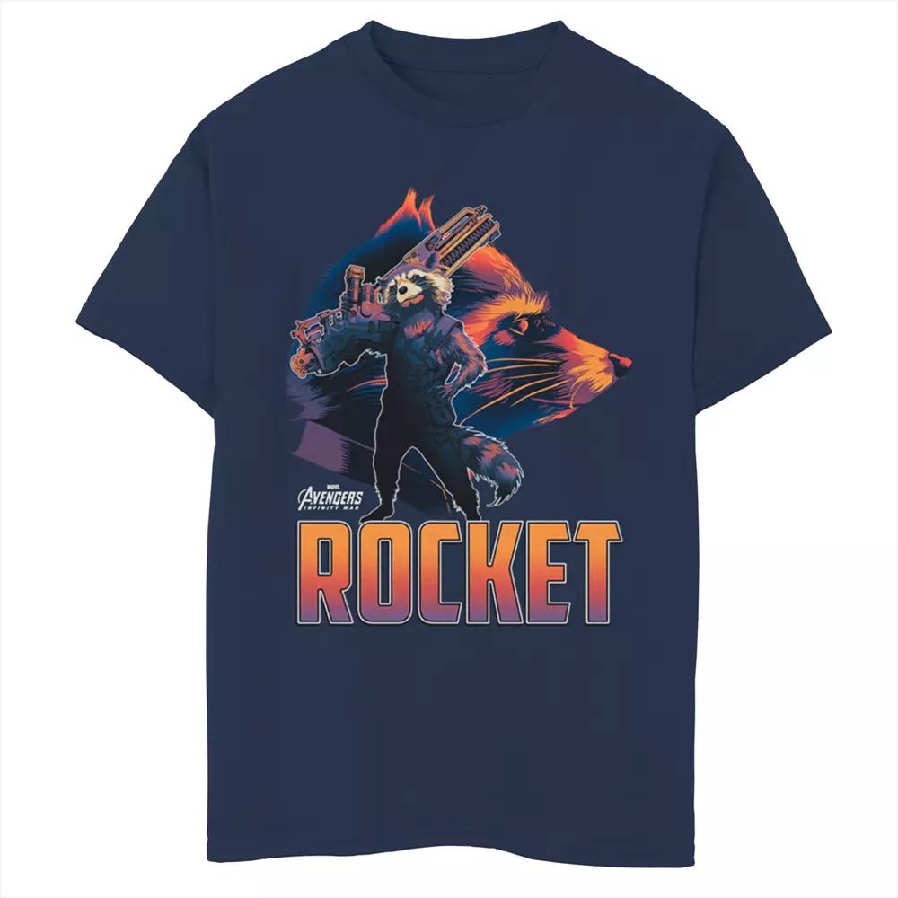 Boys 8-20 Marvel Avengers Infinity War Rocket Raccoon Silhouette Graphic Tee, Boy's,  Product Image