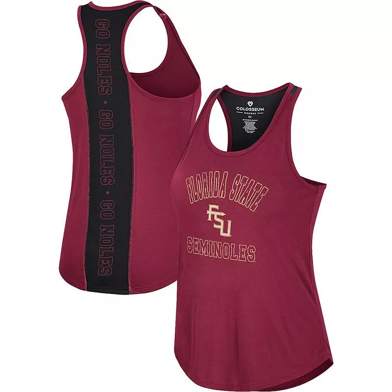 Women's Colosseum Garnet Florida State Seminoles 10 Days Racerback Scoop Neck Tank Top, Size: Medium, Red Product Image