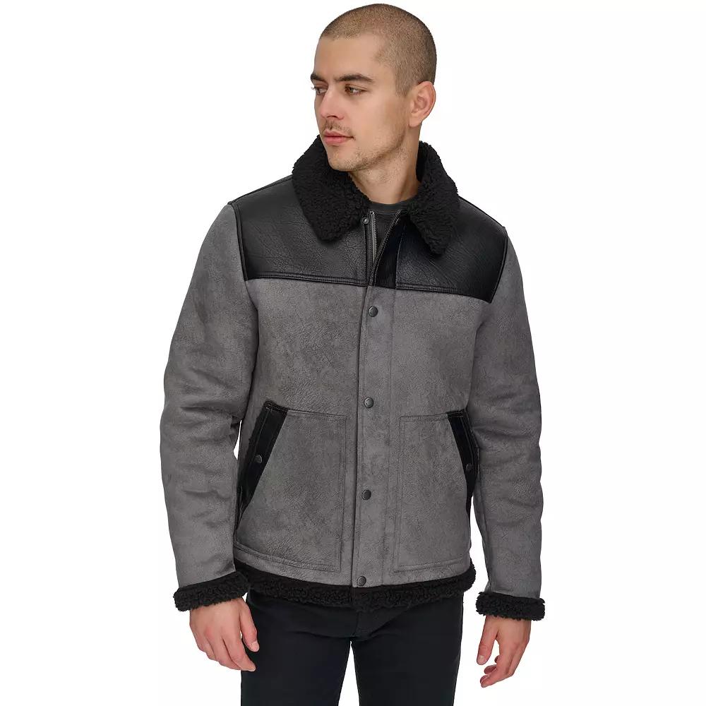 Men's Levi's Faux Leather Shearling Western Jacket,  Product Image