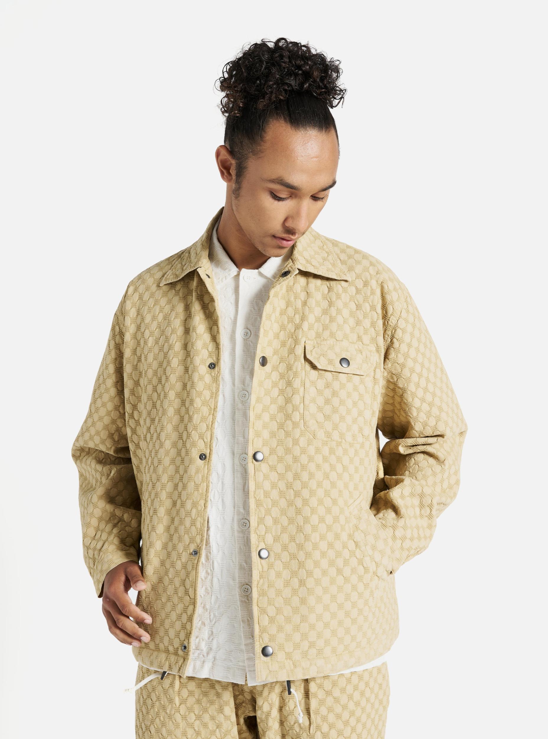 Camel Dot Waffle Head Coach Jacket Product Image