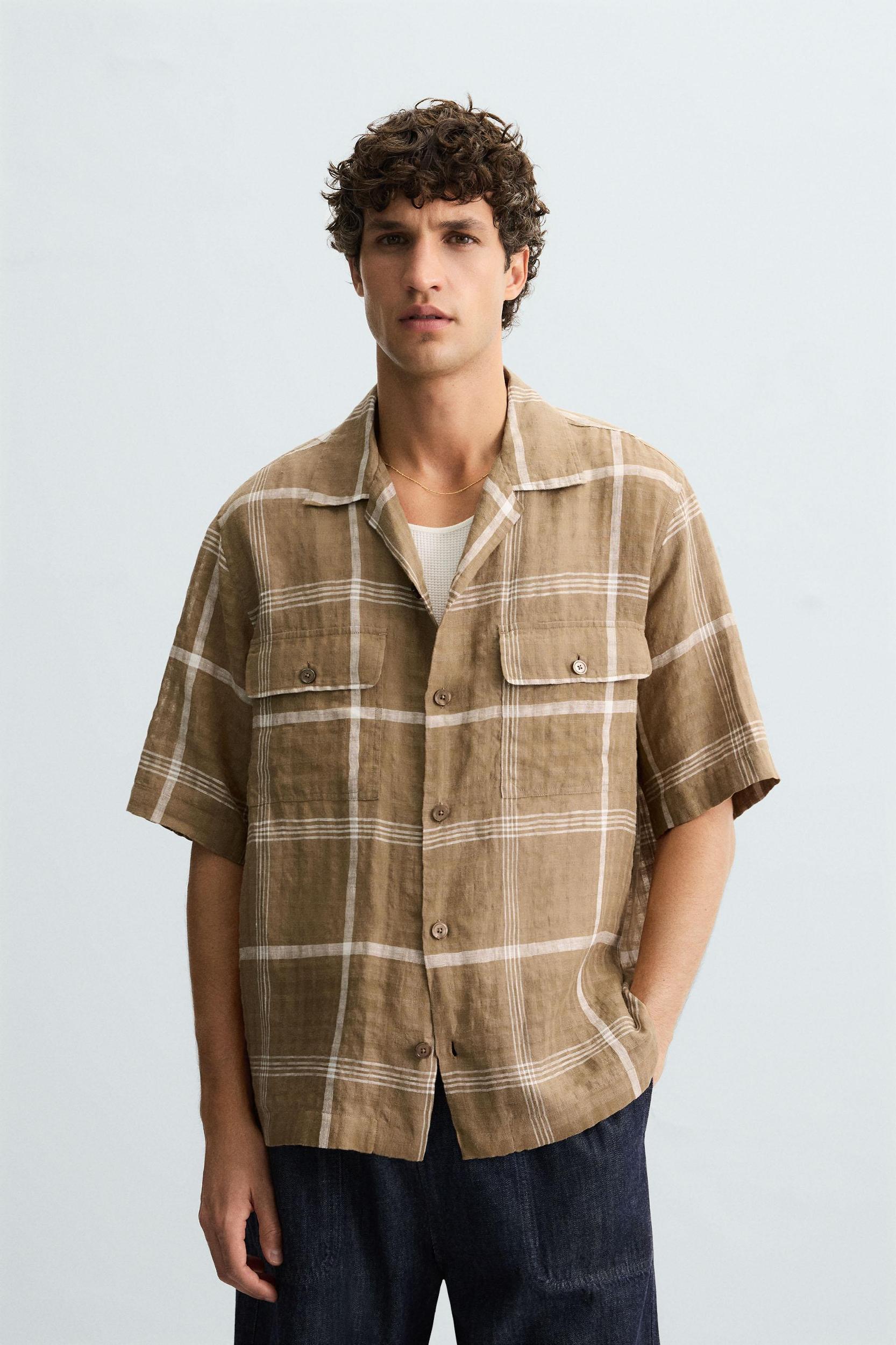 PLAID LINEN - COTTON SHIRT Product Image