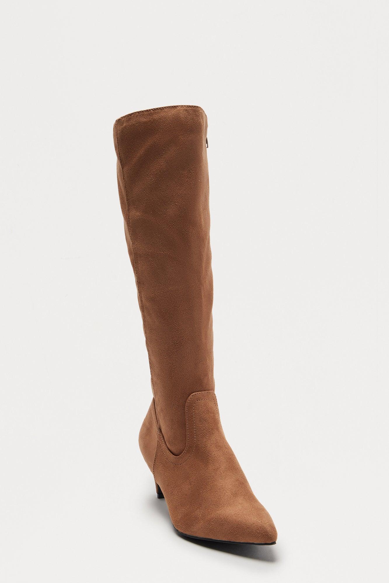 San Fran Knee High Boots - Taupe Product Image