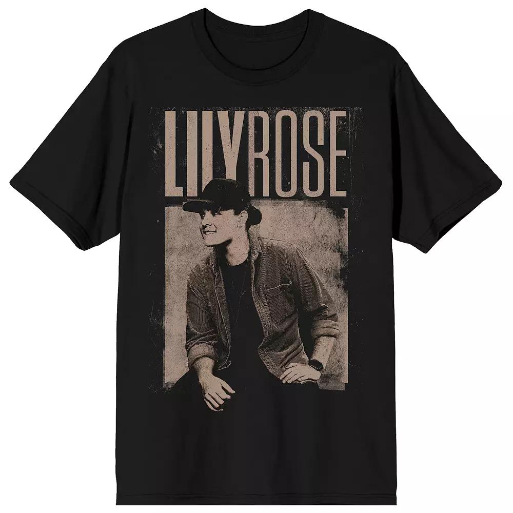 Men's Lily Rose Monochrome Photo Short Sleeve Graphic T-Shirt,  Product Image