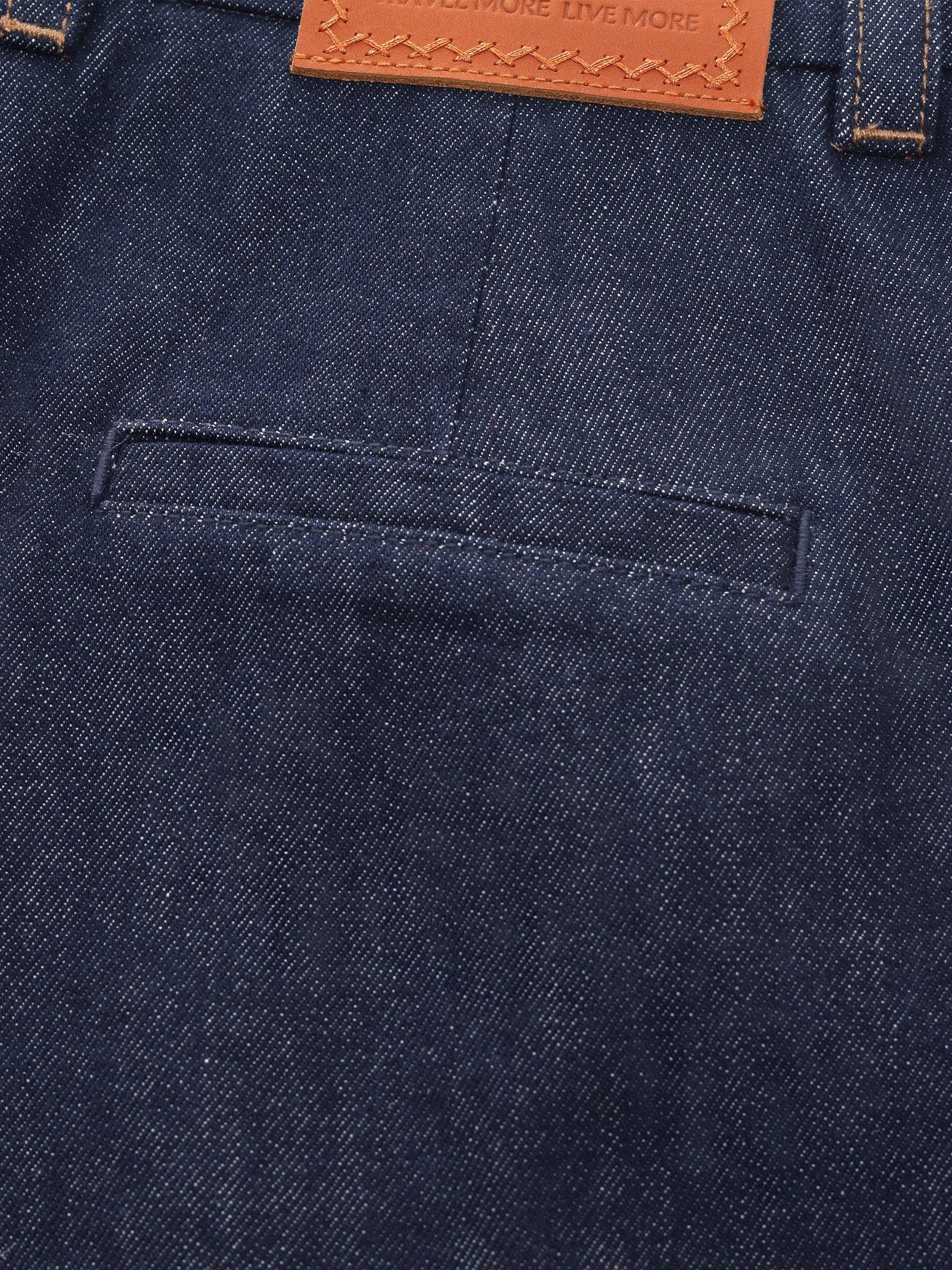 Denim Adjustable Waist Women Wide Leg Jeans Product Image