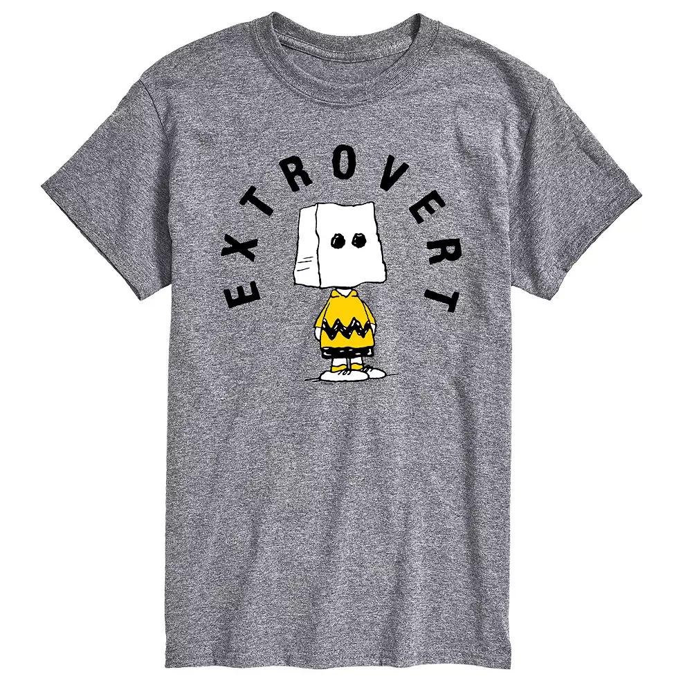 Big & Tall Peanuts Charlie Brown Extrovert Graphic Tee, Men's,  Product Image