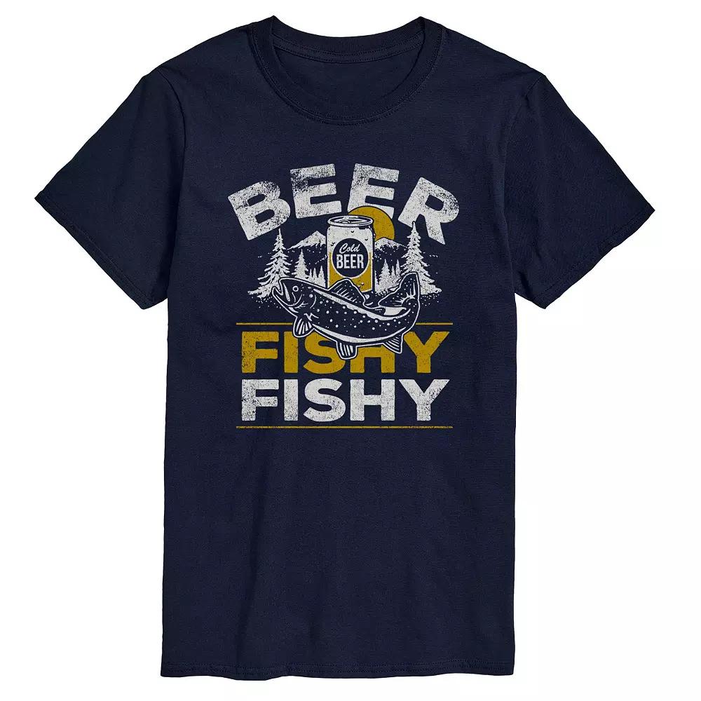 Big & Tall Beer Fishy Fishy Graphic Tee, Men's,  Product Image