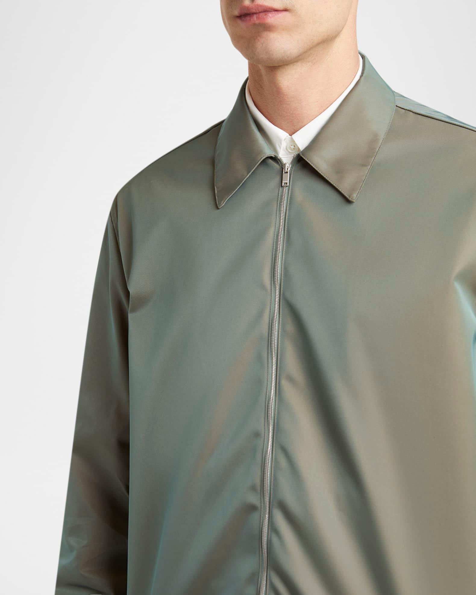 Men's Boxy-Fit Glaze Effect Shirt Jacket Product Image