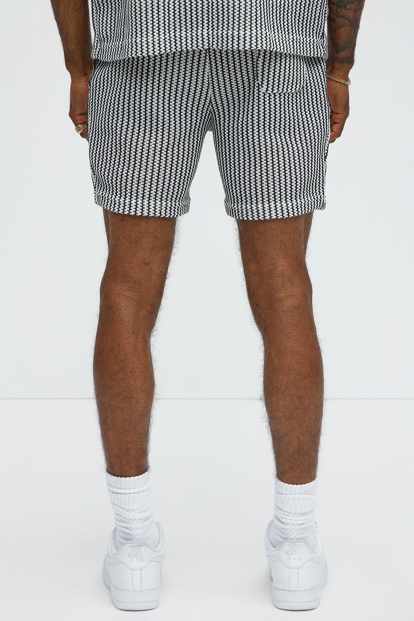 Summit Drawstring Zig Zag Shorts - Grey/combo Product Image