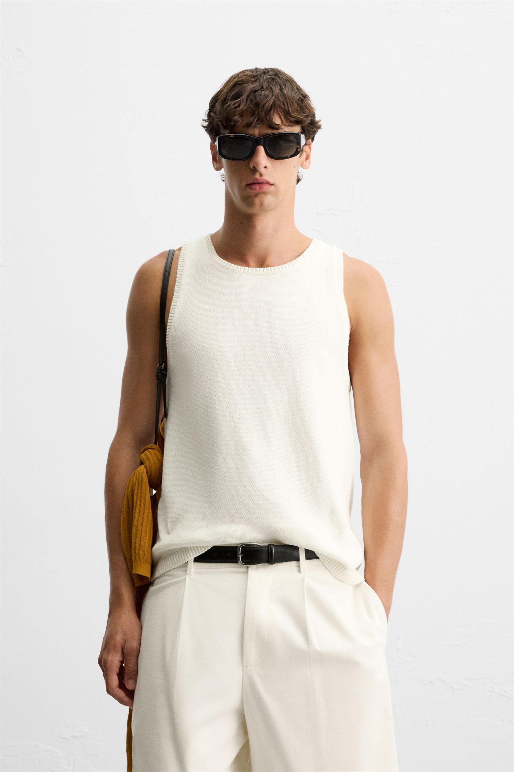 TEXTURED KNIT TANK TOP Product Image