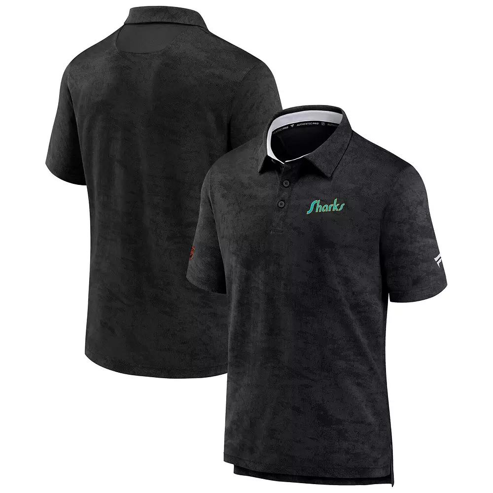 Men's Fanatics Black San Jose Sharks Special Edition 2.0 Authentic Pro Polo,  Product Image