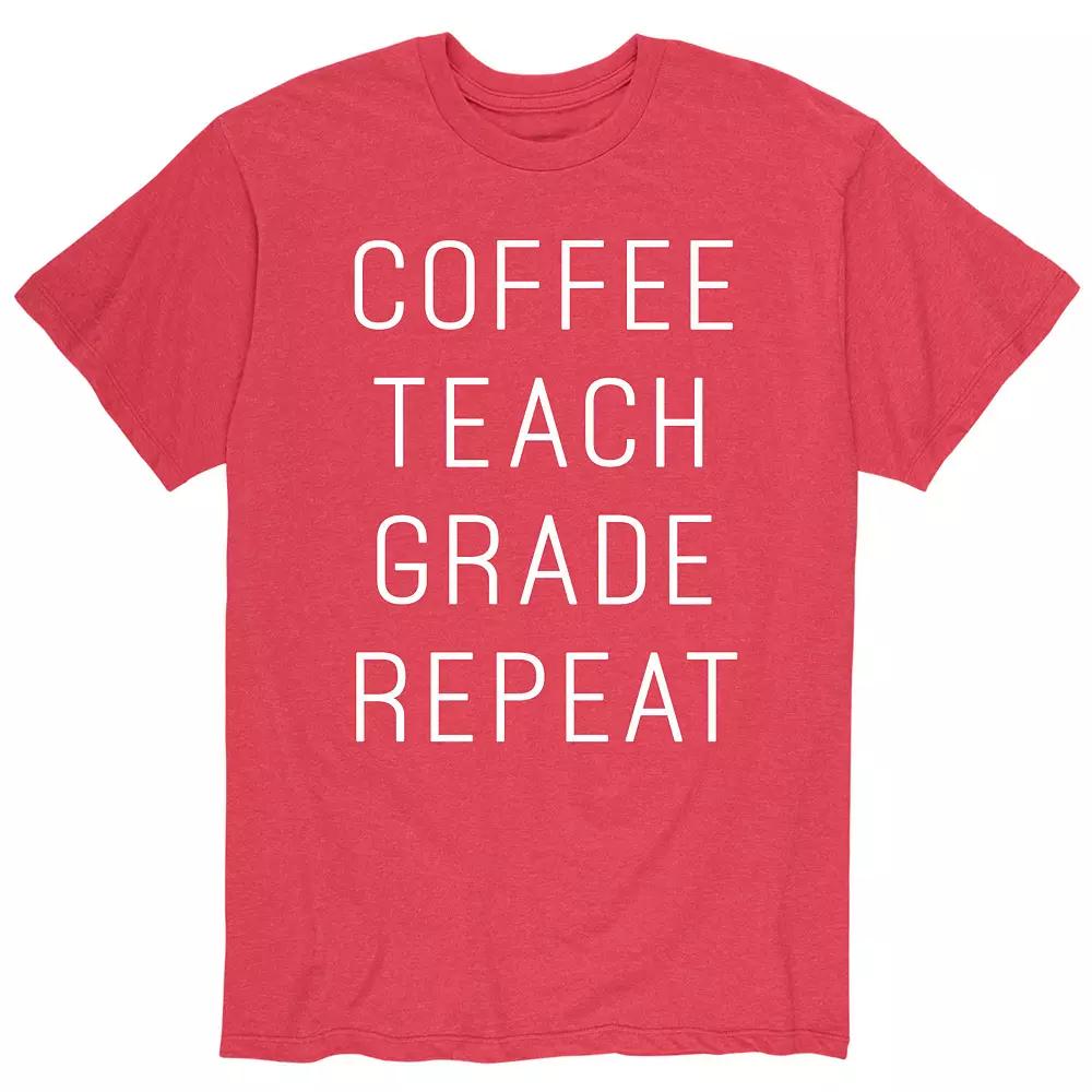 Men's Coffee Teach Grade Repeat Tee,  Product Image