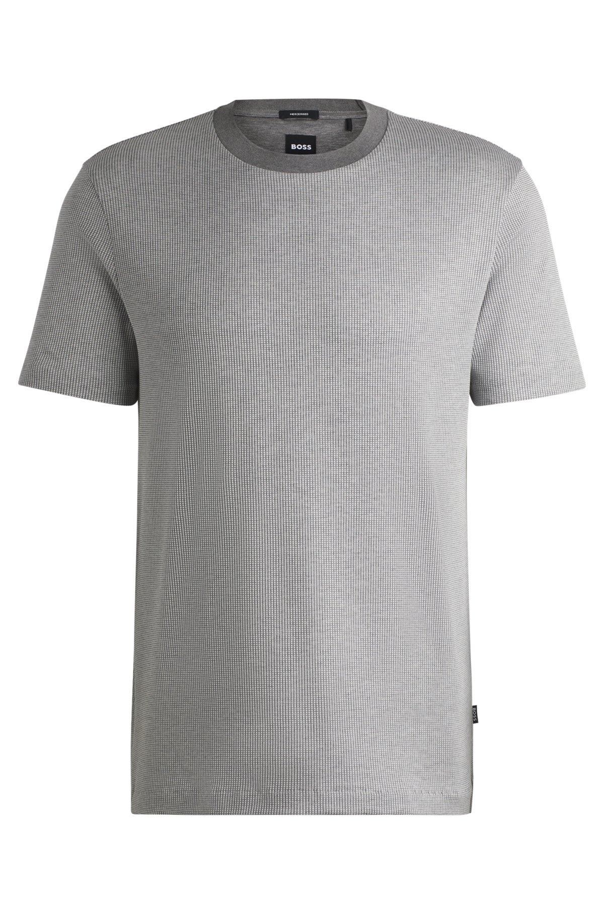 Regular-fit T-shirt in structured cotton Product Image