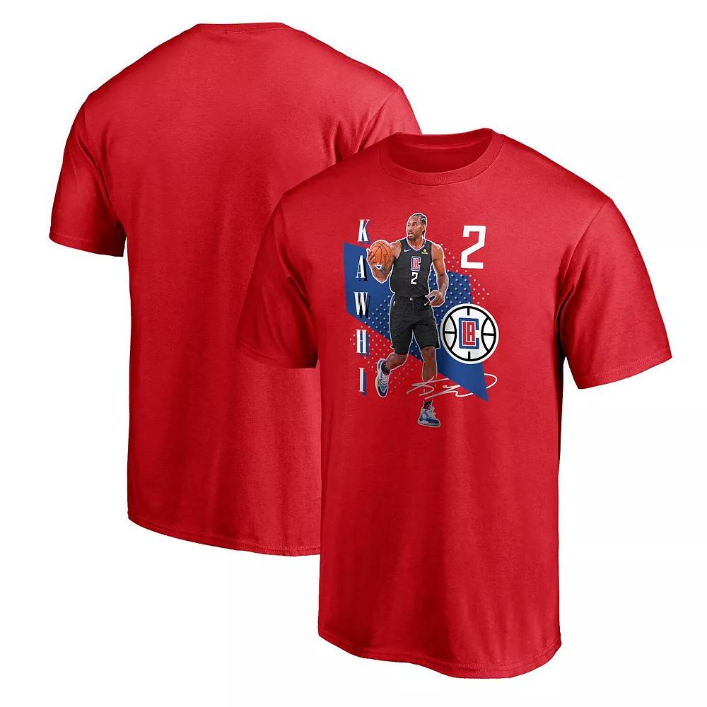 Men's Fanatics Branded Kawhi Leonard Red LA Clippers Pick & Roll T-Shirt,  Product Image