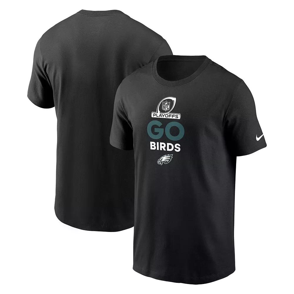 Men's Nike Black Philadelphia Eagles 2024 NFL Playoffs T-Shirt, Size: XL Product Image