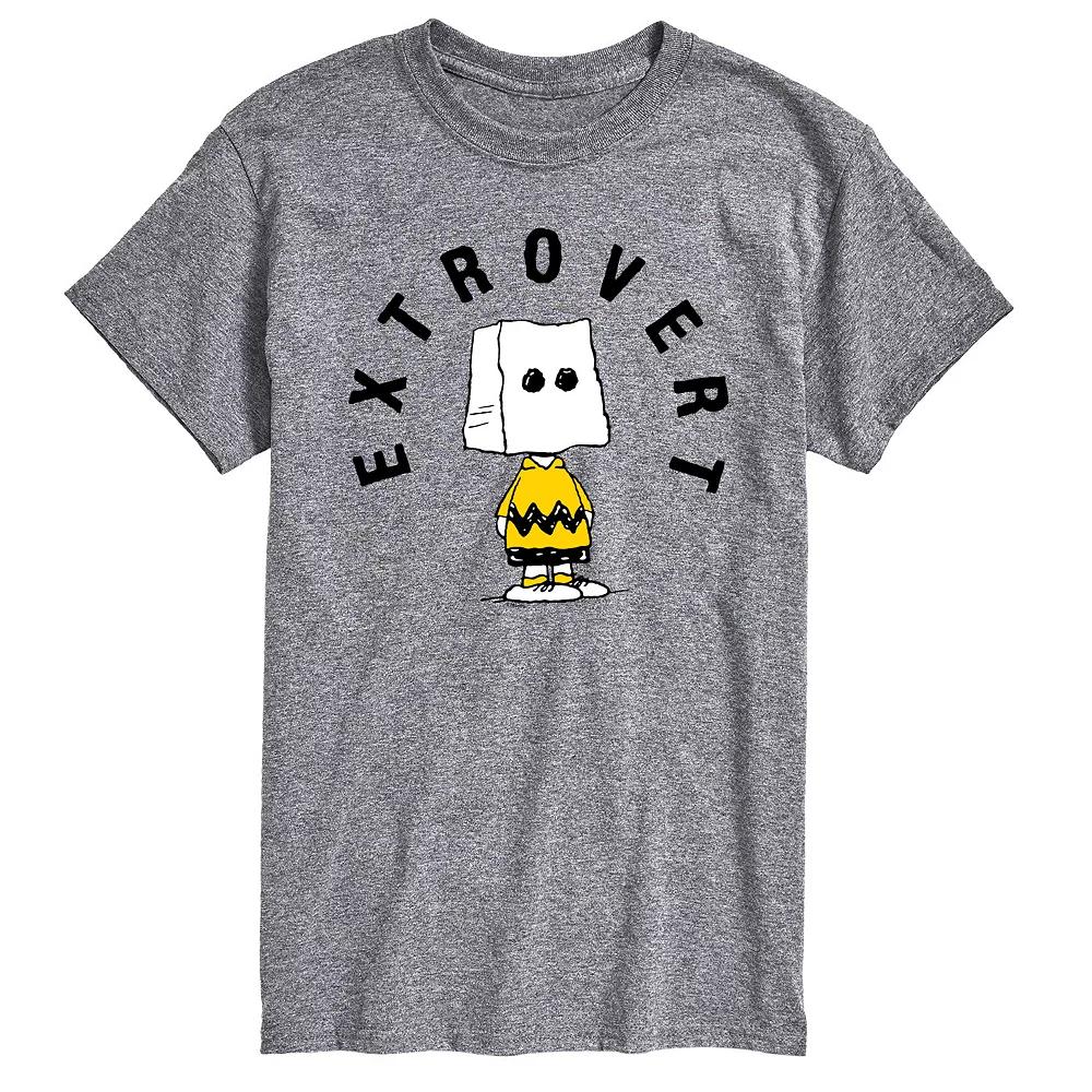 Big & Tall Peanuts Charlie Brown Extrovert Graphic Tee, Men's,  Product Image