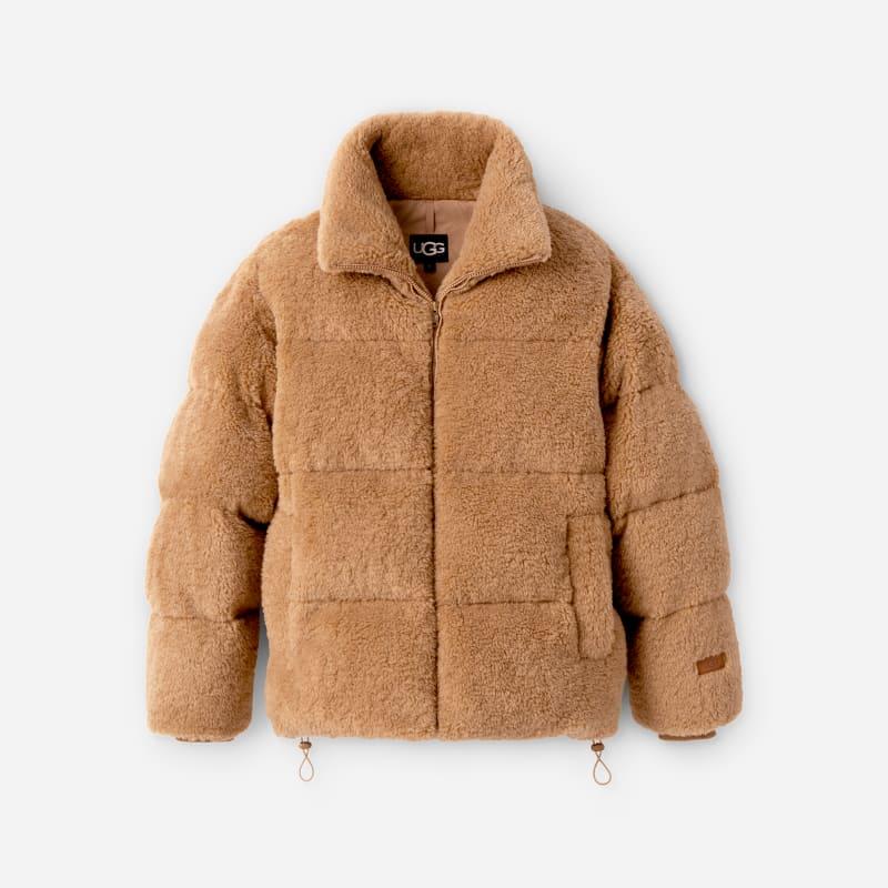 UGG Womens UGG Emmalyn UGGfluff Puffer Jacket - Womens Camel Product Image