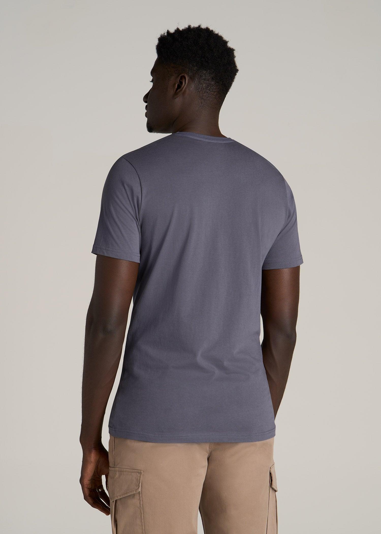 The Everyday Regular Fit Crewneck T-Shirt for Tall Men in Grey Blue Male Product Image