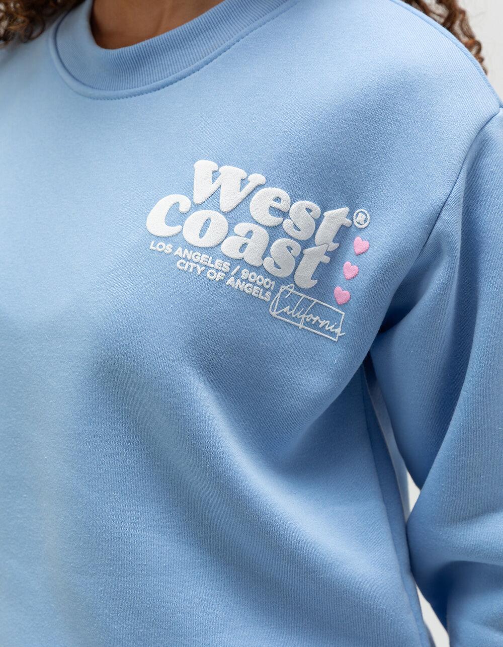 FULL TILT West Coast Womens Crewneck Sweatshirt - BLUE Product Image