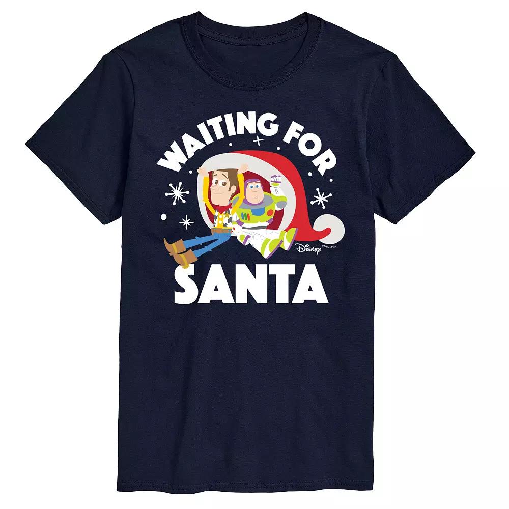 Disney / Pixar's Toy Story Woody & Buzz Lightyear Men's Waiting For Santa Graphic Tee,  Product Image