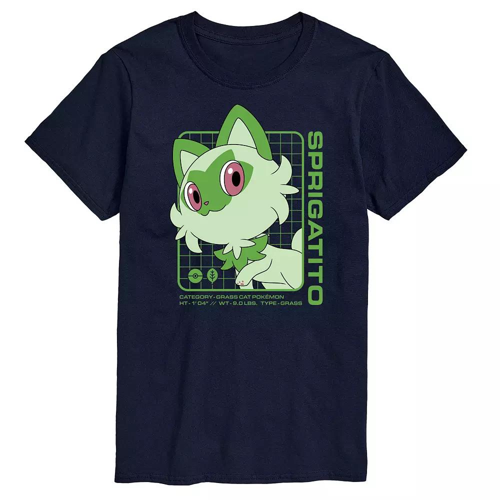 Men's Pokemon Sprigatito Stats Graphic Tee,  Product Image