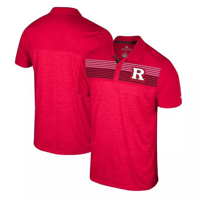 Men's Colosseum Red Wisconsin Badgers Langmore Polo,  Product Image