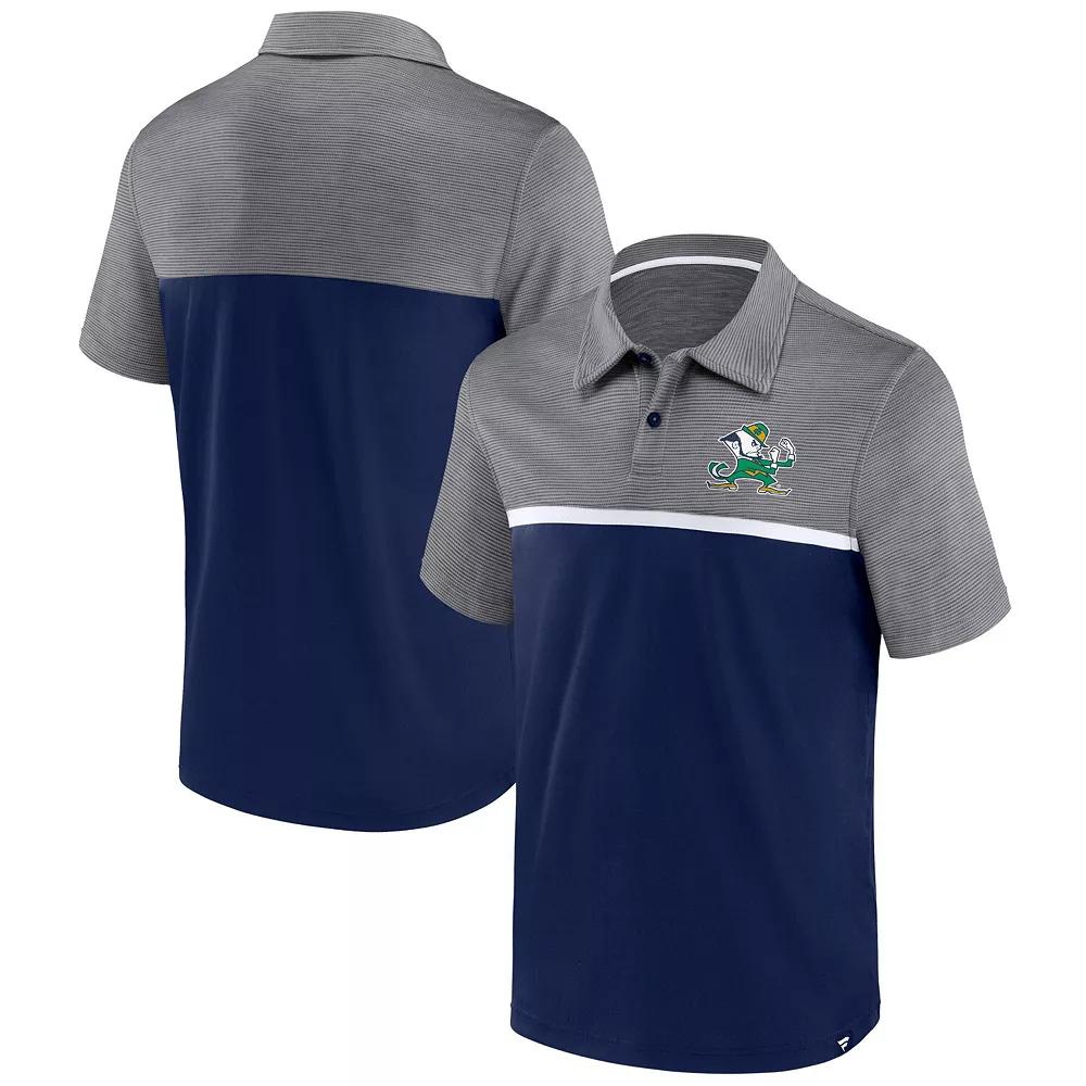 Men's Fanatics Branded Navy/Heather Gray Notre Dame Fighting Irish Polo, Size: Medium, Blue Product Image