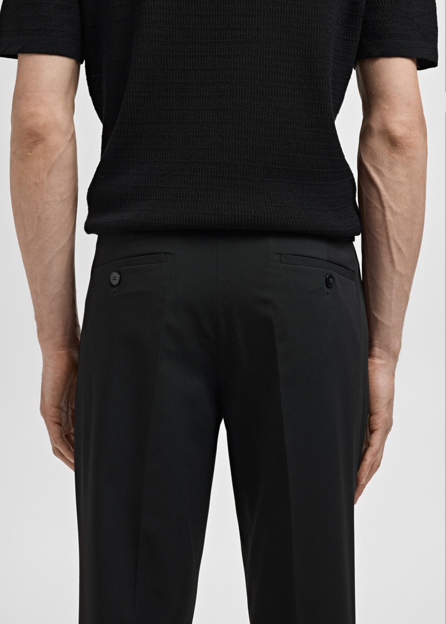 Stretch fabric super slim-fit suit trousers - Men | MANGO USA Product Image