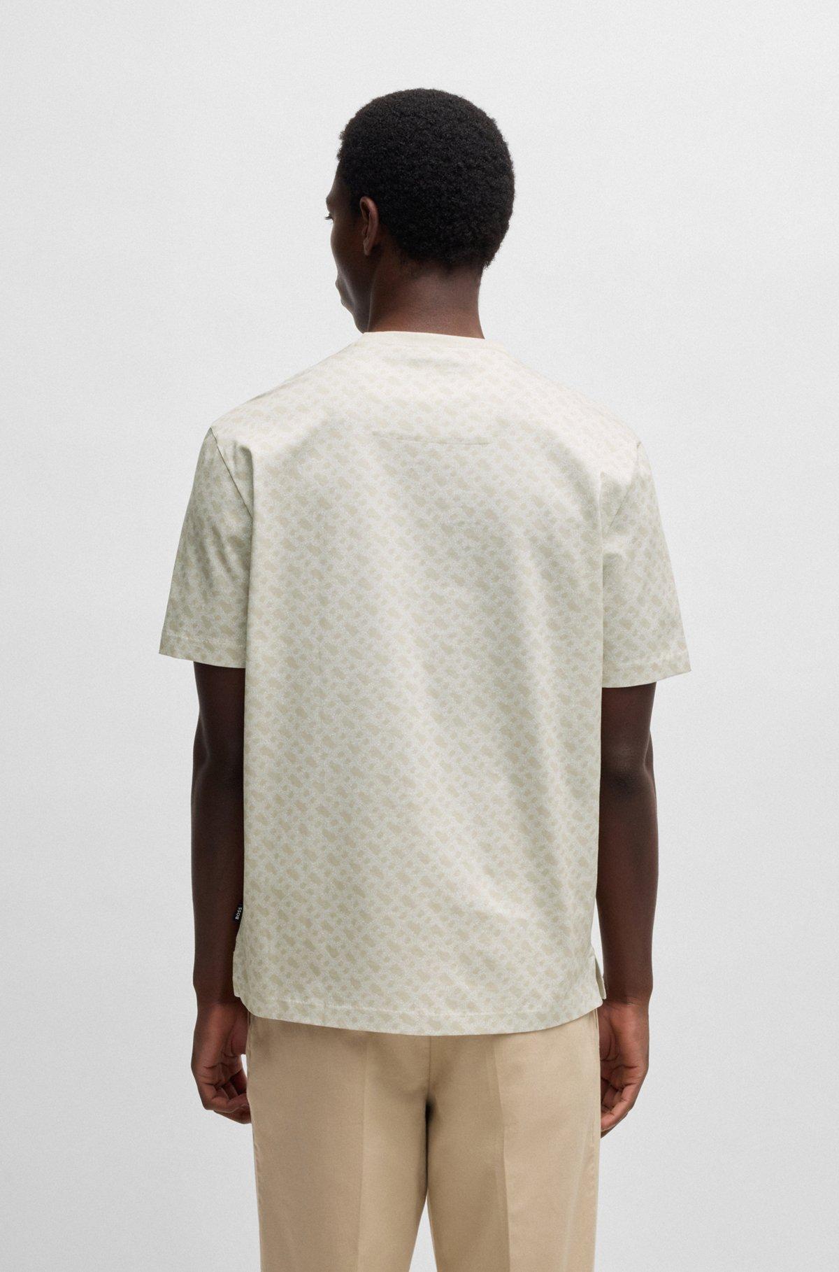 Cotton T-shirt with all-over printed monograms Product Image