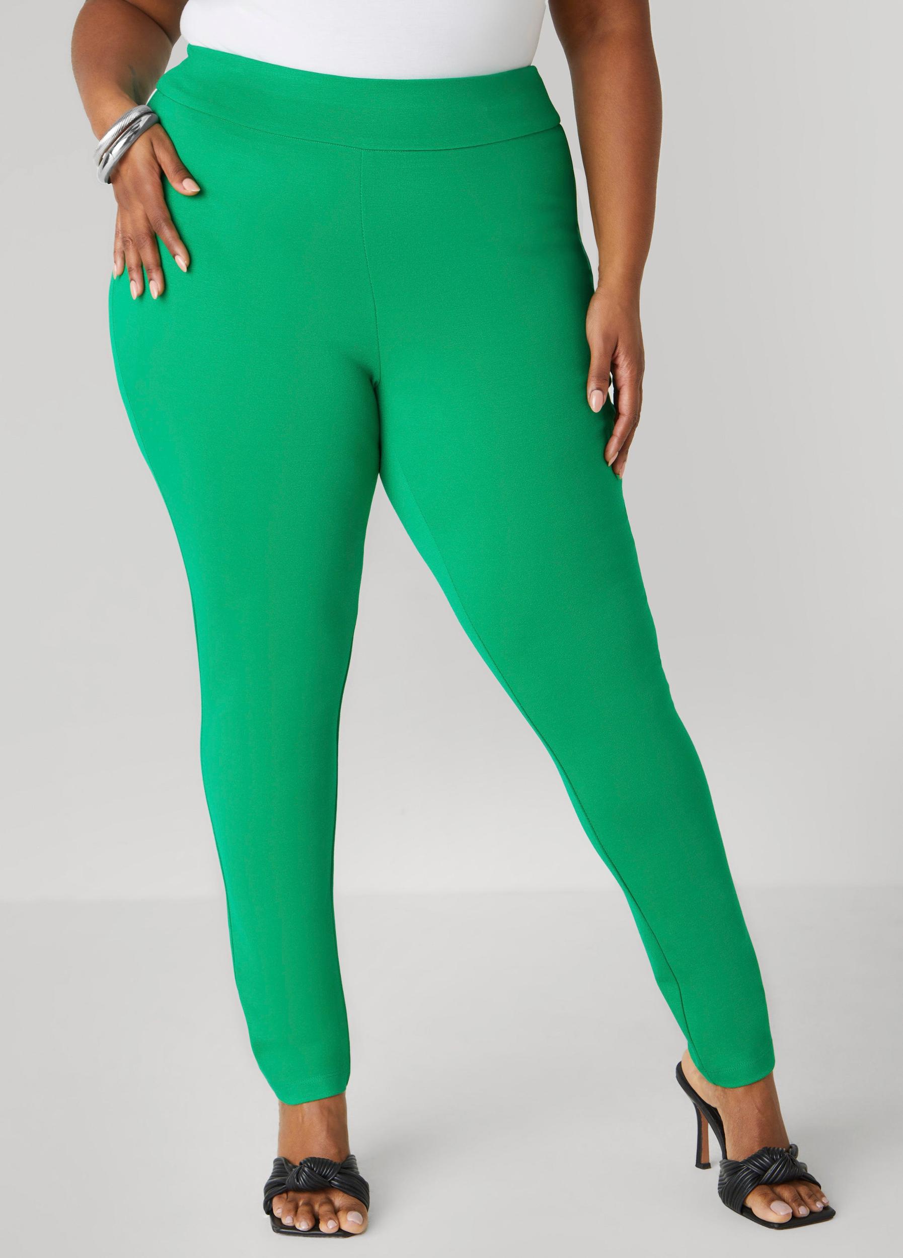 Plus Size High Waist Ponte Pull On Leggings Ashley Stewart Product Image