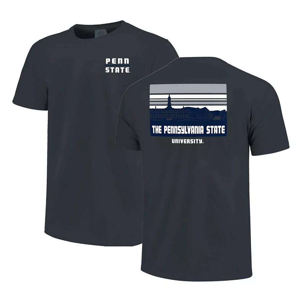 Men's Navy Penn State Nittany Lions Striped Campus Skyline T-Shirt,  Product Image