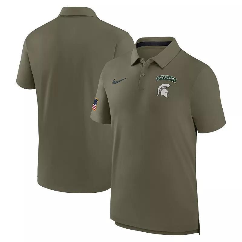 Men's Nike Olive Michigan State Spartans 2024 Military Appreciation Tour Performance Polo,  Product Image