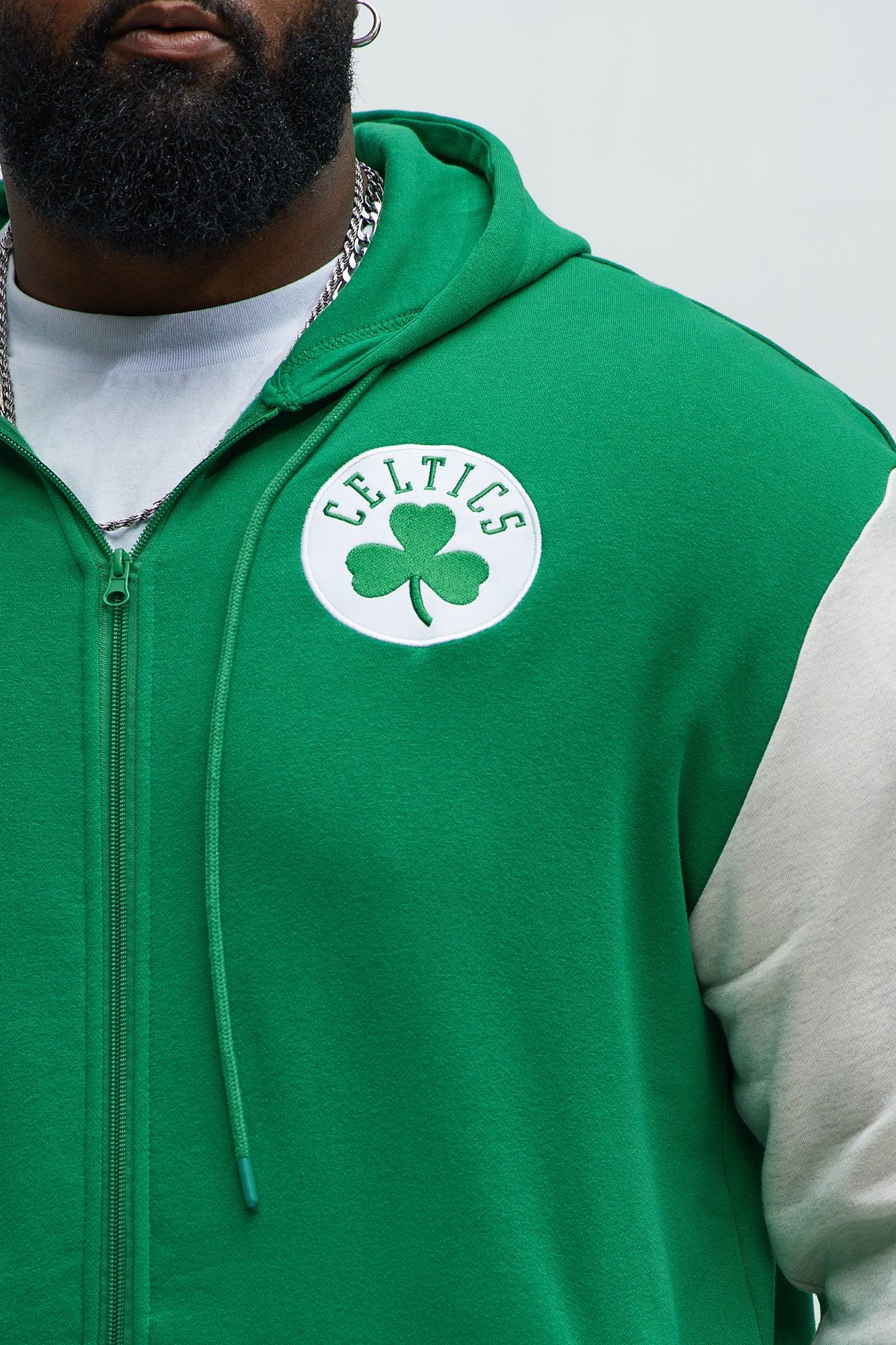 Celtics Above The Rim Zip Up Hoodie - Kelly Green Male Product Image