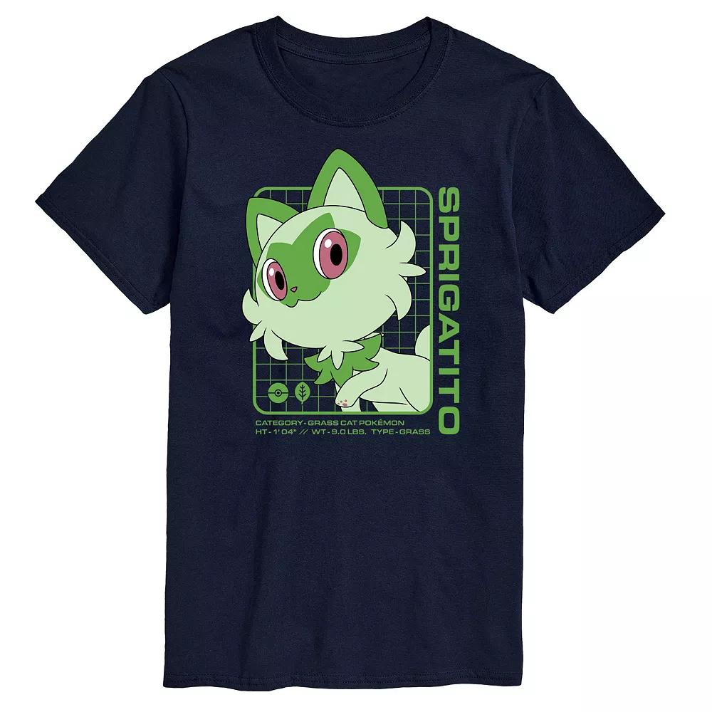 Men's Pokemon Sprigatito Stats Graphic Tee,  Product Image