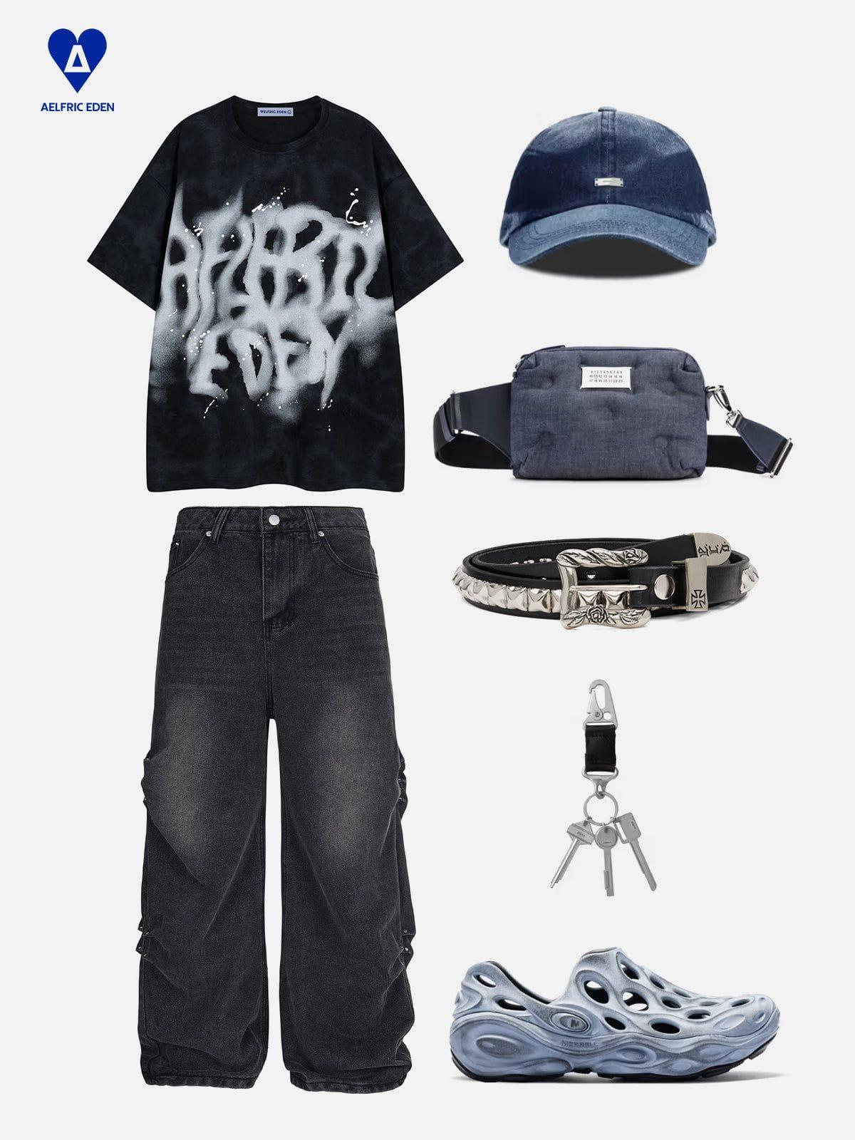 Aelfric Eden Pleated Baggy Jeans Product Image