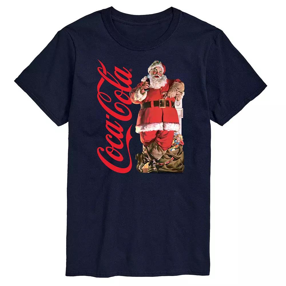 Big & Tall Coca-Cola Vintage Santa Graphic Tee, Men's,  Product Image
