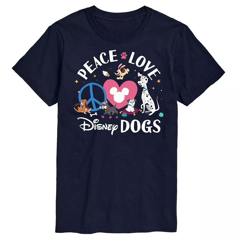 Disney's Men's Peace Love Dogs Graphic Tee,  Product Image