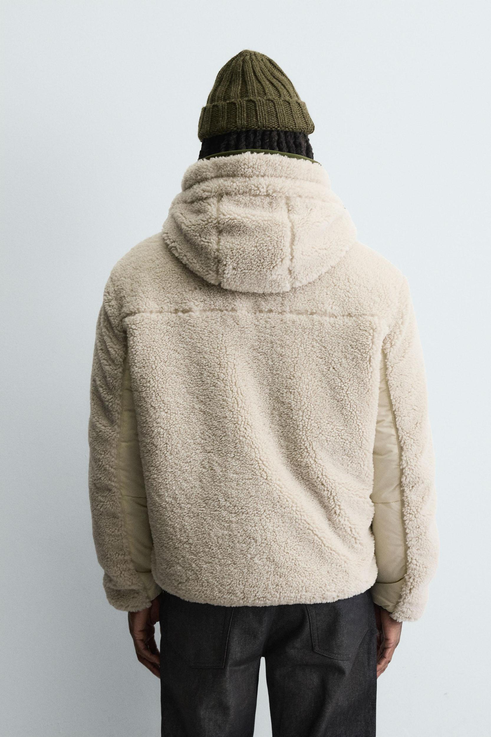 COMBINATION FAUX SHEARLING JACKET Product Image