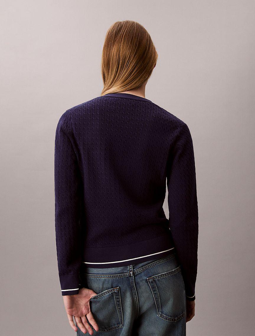 Woven Monologo Cable Cardigan Product Image