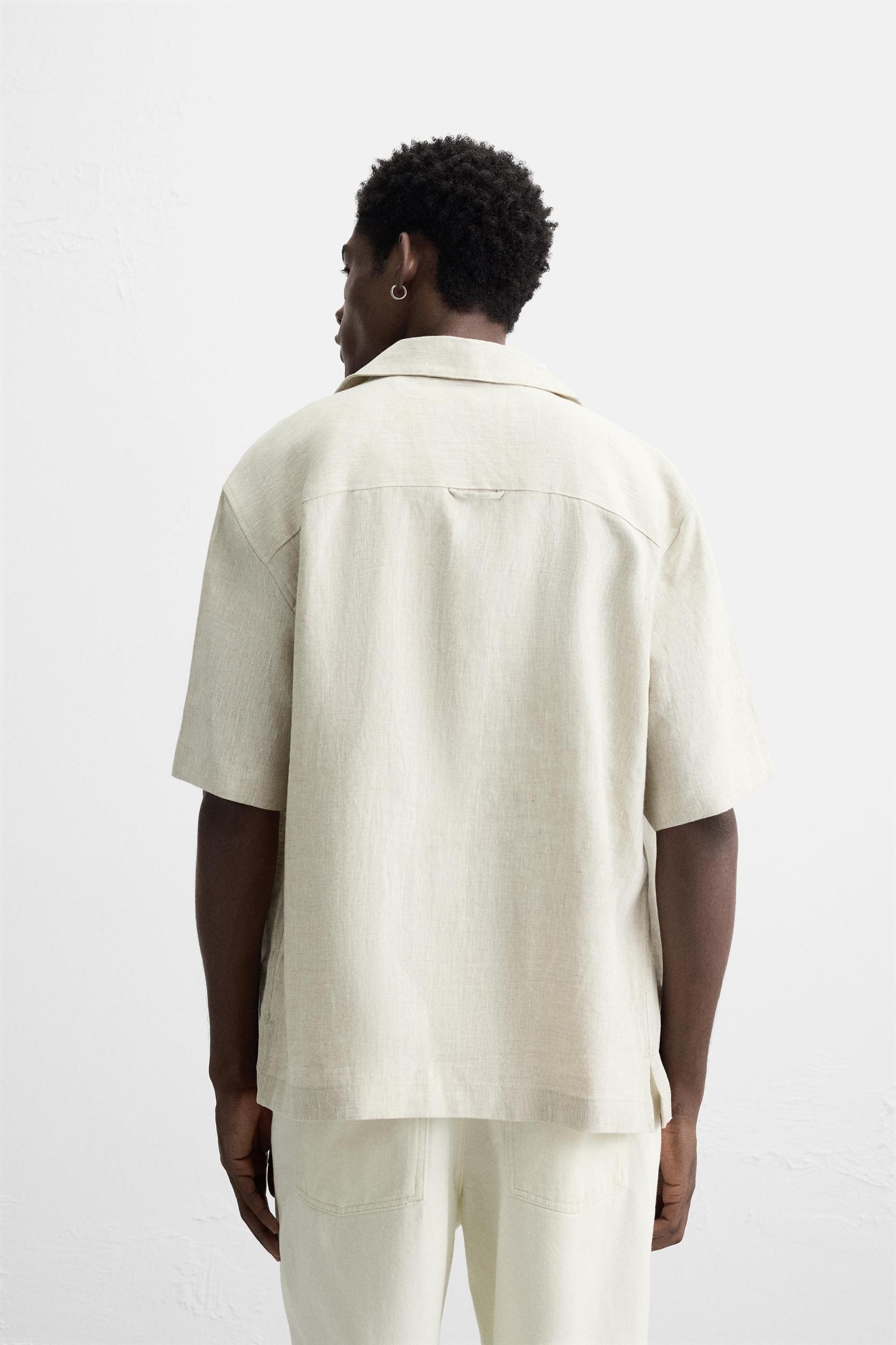 100% LINEN RELAXED FIT SHIRT Product Image