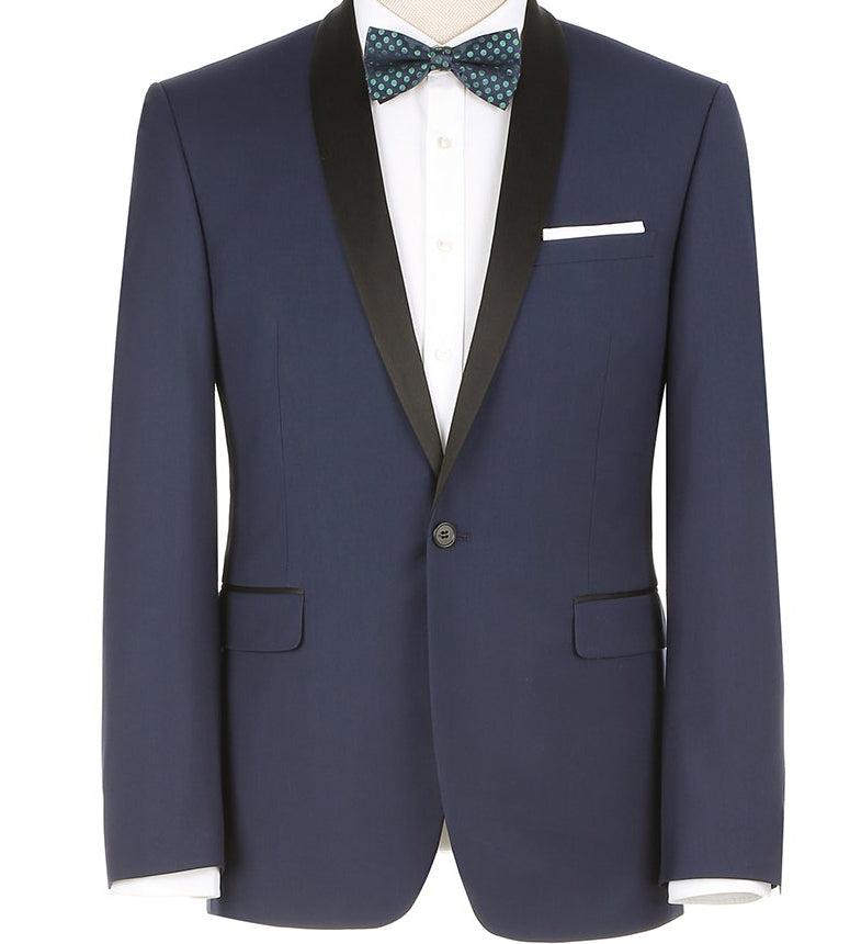 Blue 2 Piece Tuxedo Shawl Lapel Slim Fit Product Image