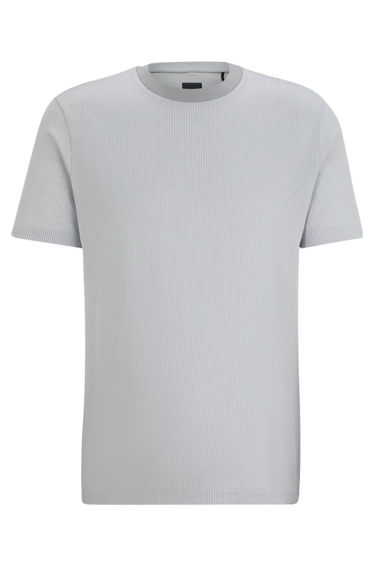 Structured-cotton T-shirt with mercerized finish Product Image