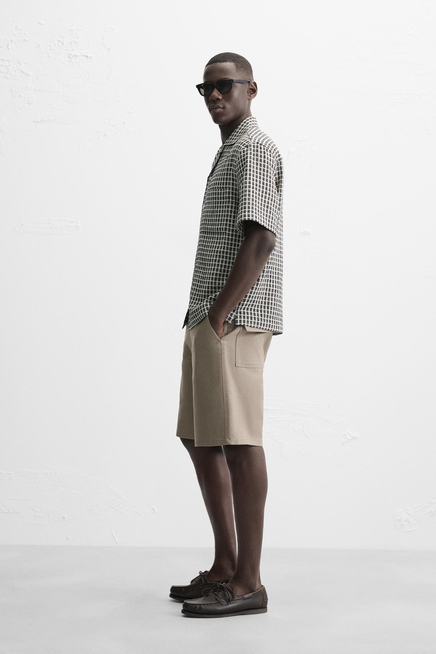 RELAXED FIT PLAID SHIRT Product Image