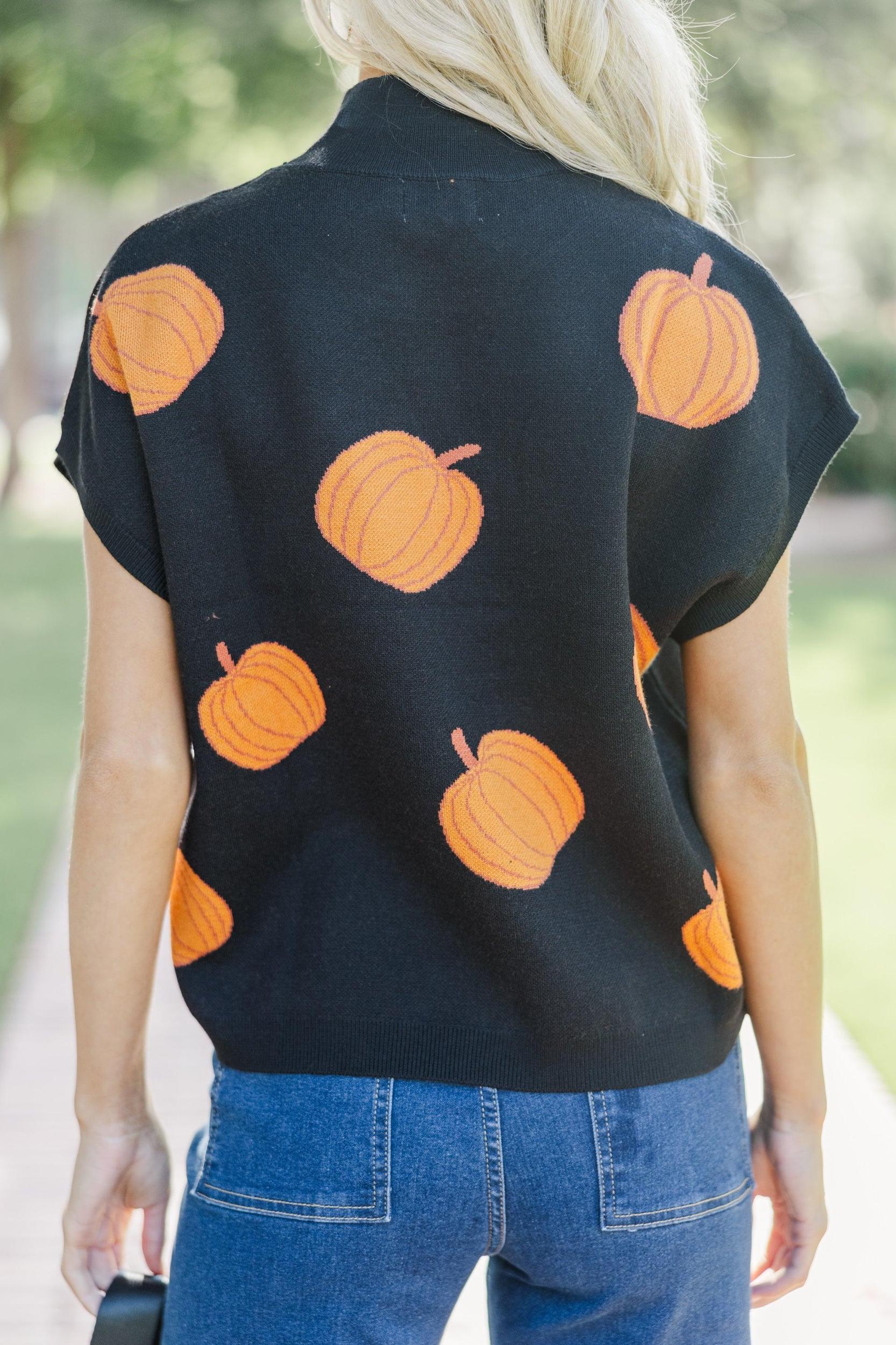 Look The Part Black Pumpkin Sweater Female Product Image