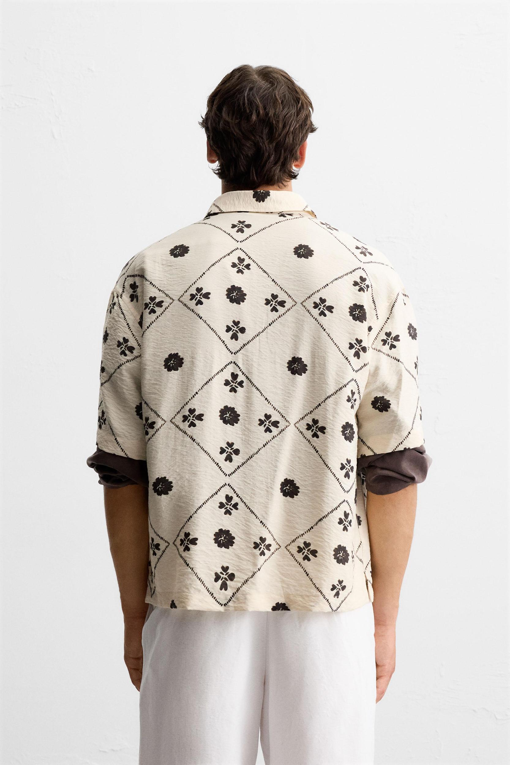 CONTRAST PRINT SHIRT Product Image