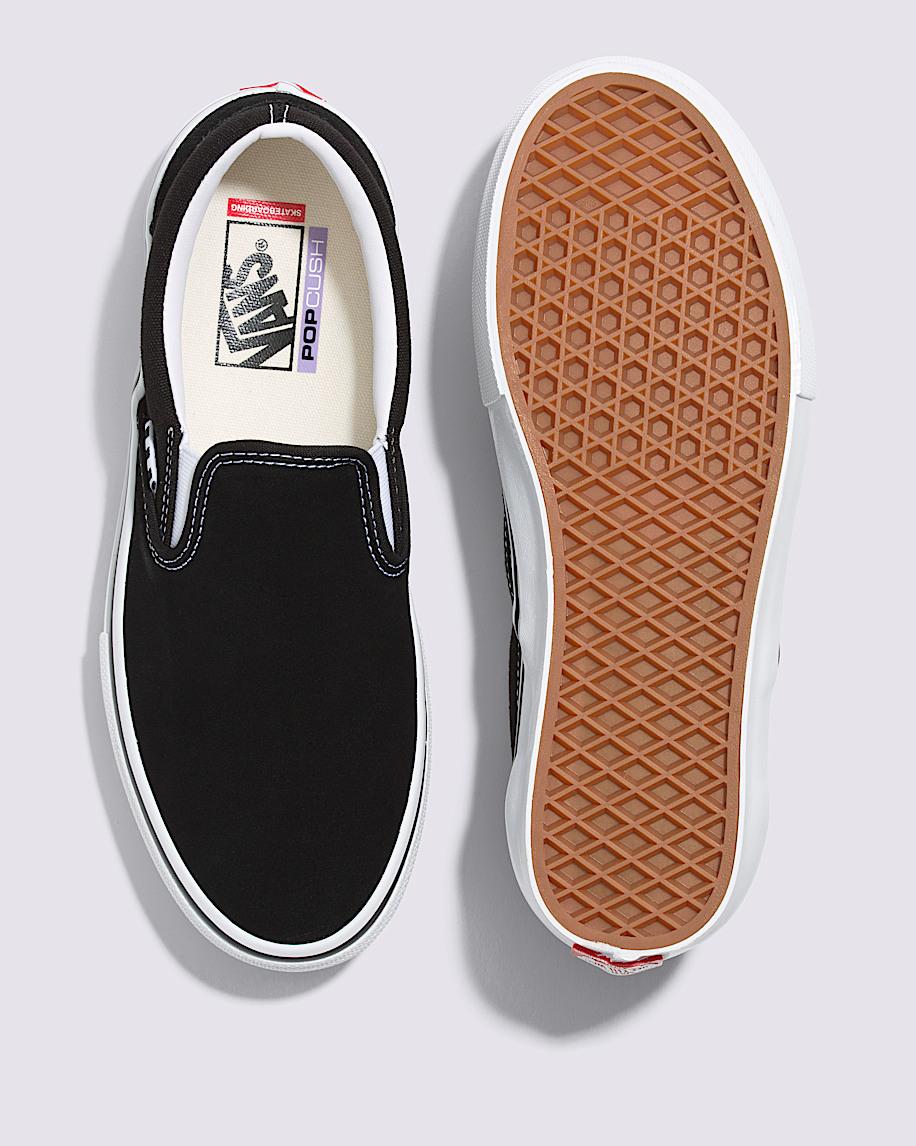 Vans | Skate Slip-On Black/White Skate Shoe Product Image