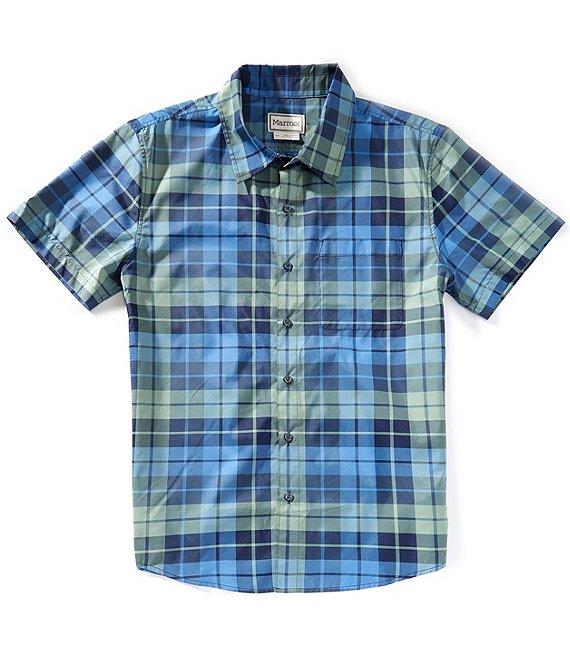 Marmot Air Exchange SolarShield Novelty Plaid Short Sleeve Woven Shirt Product Image