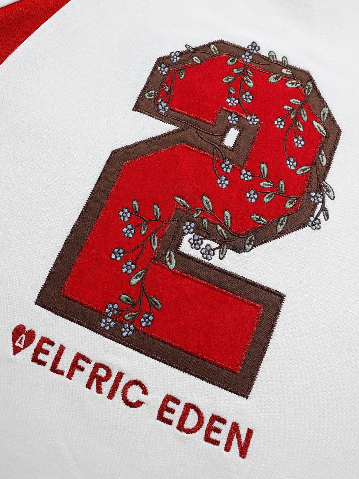 Aelfric Eden Patchwork Layered Pullover Hoodie Product Image