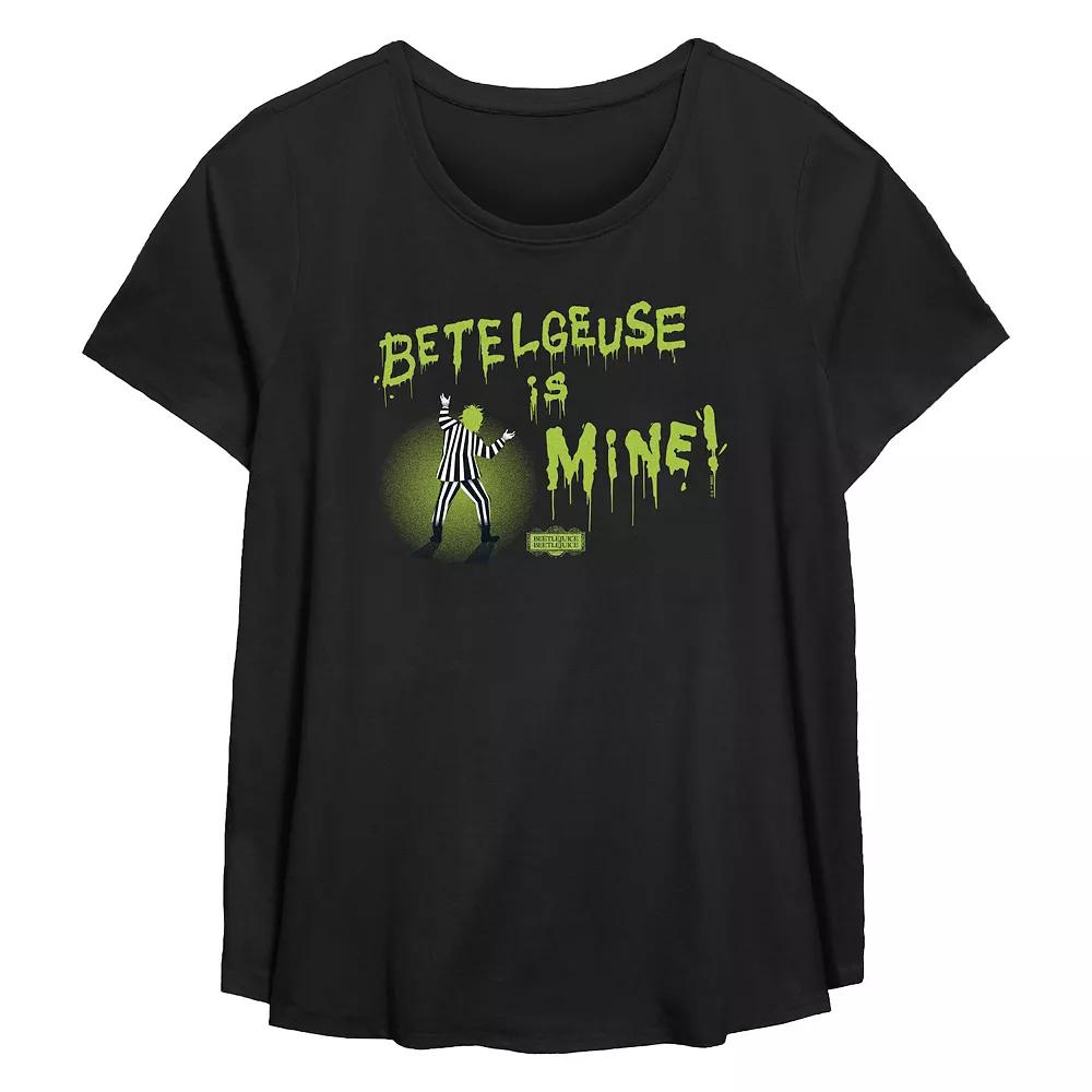 Plus Size Beetlejuice 2 Betelgeuse Is Mine Flowy Graphic Tee, Womens Product Image